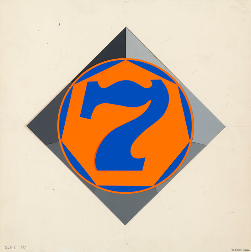 Robert Indiana "Heptagon" Original collage maquette, 1969