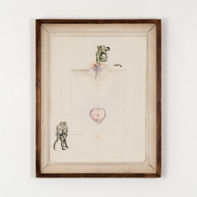 robert mapplethorpe collage original artwork iconic american 20th century artist drawing adam and eve sistine chapel classical artwork toronto gallery selling unique frame 