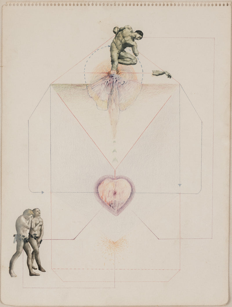 robert mapplethorpe collage original artwork iconic american 20th century artist drawing adam and eve sistine chapel classical artwork toronto gallery selling