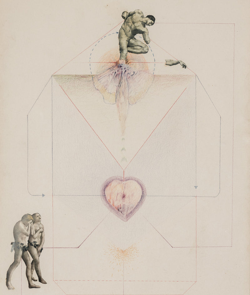 robert mapplethorpe collage original artwork iconic american 20th century artist drawing adam and eve sistine chapel classical artwork toronto gallery selling