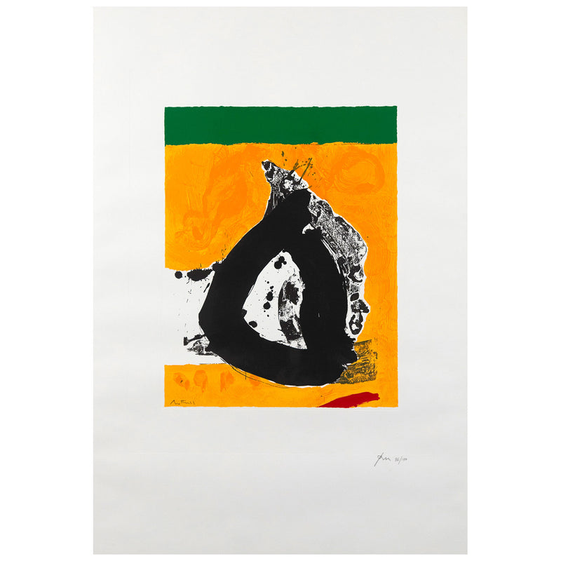 "Basque Suite #4" Screenprint by Robert Motherwell - Gestural Abstract Art.