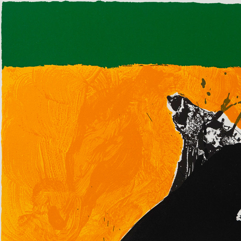 "Basque Suite #4" - Dynamic Abstract Expressionist Screenprint by Robert Motherwell.