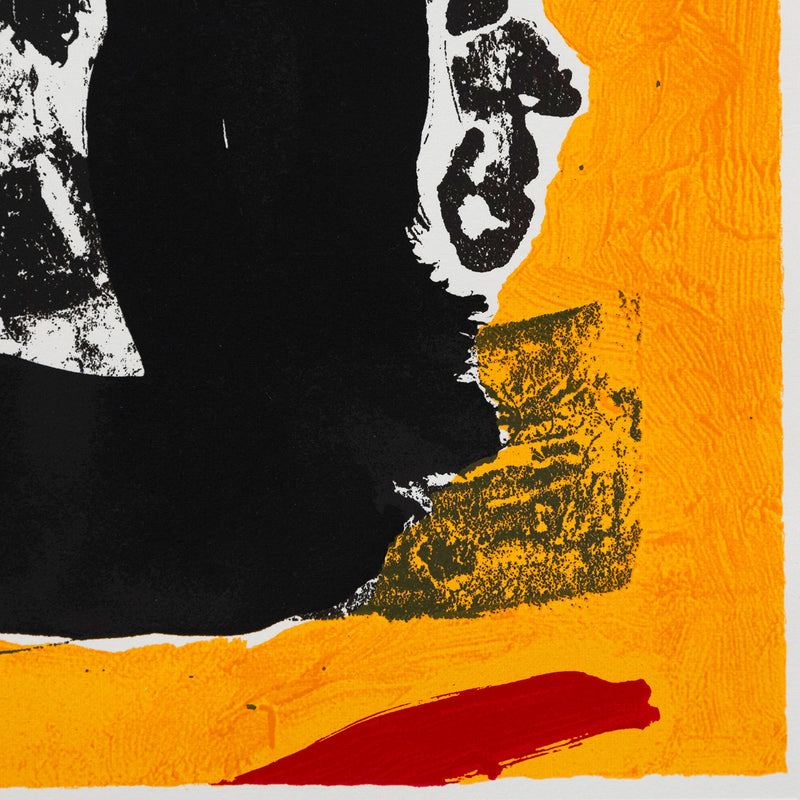 Robert Motherwell Screenprint - "Basque Suite #4" Abstract Gesture Artwork.