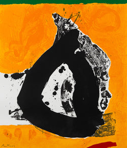1972 Robert Motherwell Screenprint: "Basque Suite #4" - Bold Abstract Expression.