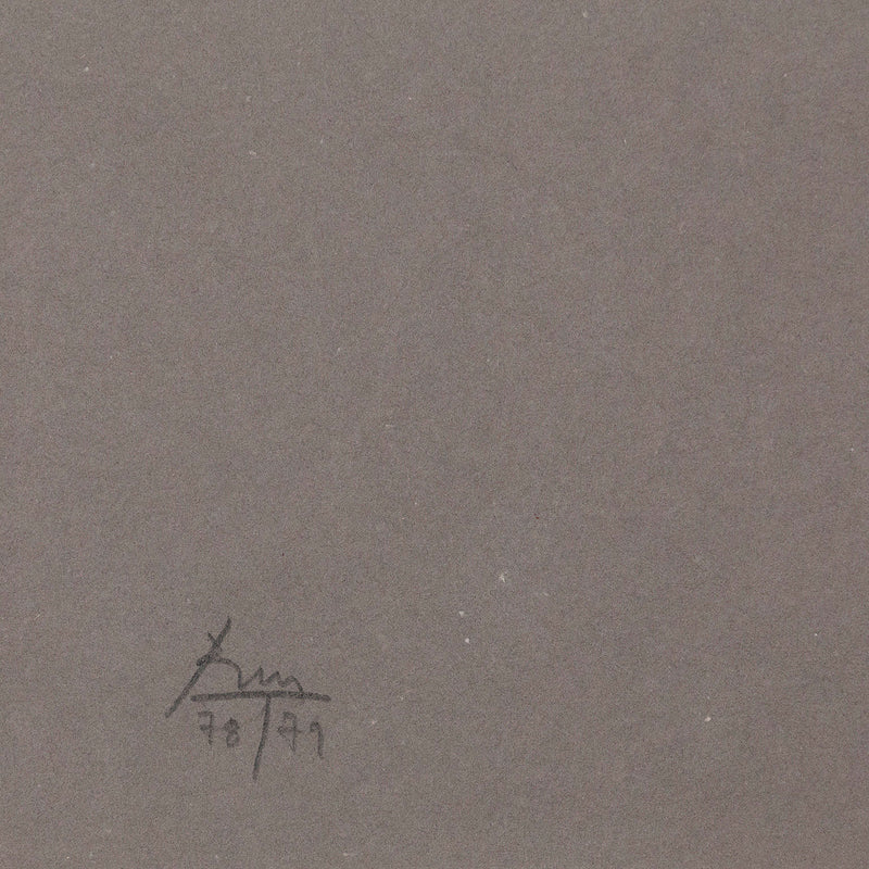 Robert Motherwell "Gray Open with White Paint"  USA, 1981. Soft-ground etching and pochoir.