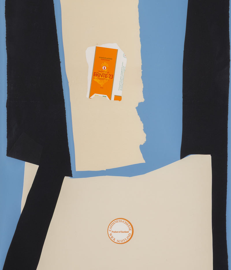 ROBERT MOTHERWELL "HARVEST, IN SCOTLAND" LITHOGRAPH & COLLAGE, 1973