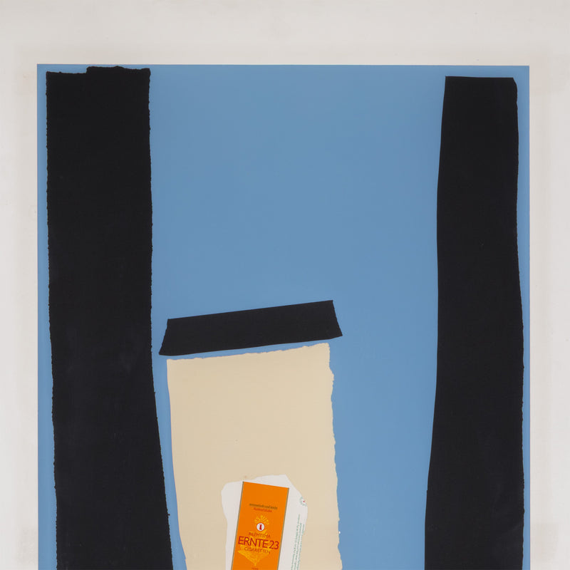 ROBERT MOTHERWELL "HARVEST, IN SCOTLAND" LITHOGRAPH & COLLAGE, 1973