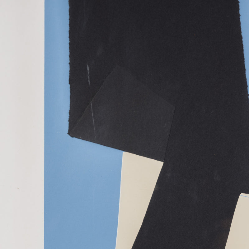 ROBERT MOTHERWELL "HARVEST, IN SCOTLAND" LITHOGRAPH & COLLAGE, 1973