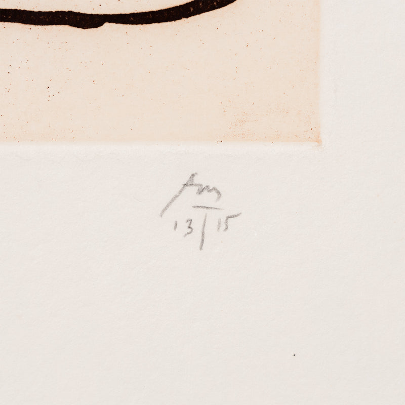 robert motherwell irish suite #6 etching print limited edition burnt sienna iconic american artist 20th century 1990s new york school 
