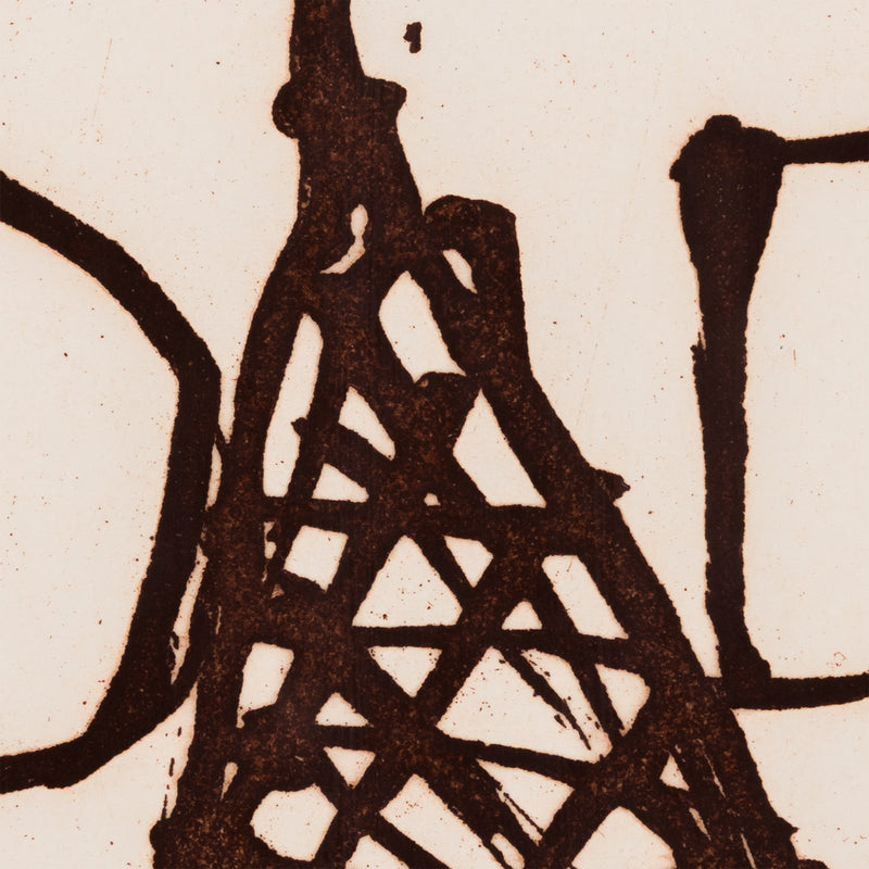 robert motherwell irish suite #6 etching print limited edition burnt sienna iconic american artist 20th century 1990s new york school 