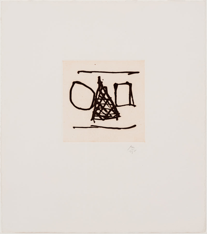 robert motherwell irish suite #6 etching print limited edition burnt sienna iconic american artist 20th century 1990s new york school high-res highres high resolution framed