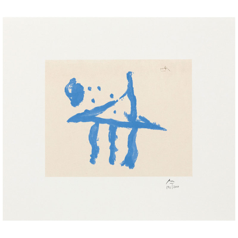 Robert Motherwell "Summer Trident"  USA, 1990.  Lithograph and chine collé.