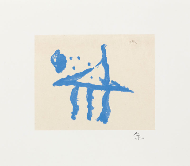 Robert Motherwell "Summer Trident"  USA, 1990.  Lithograph and chine collé.
