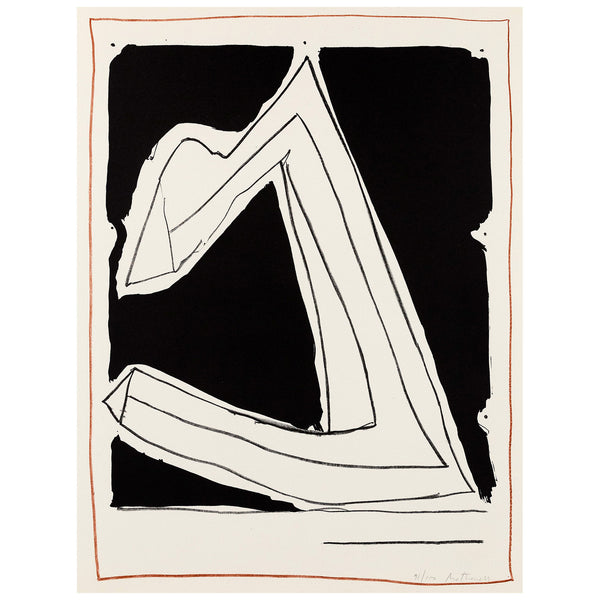 Robert Motherwell "Summertime in Italy with Lines"  USA, 1966. Lithograph on rives BFK paper.