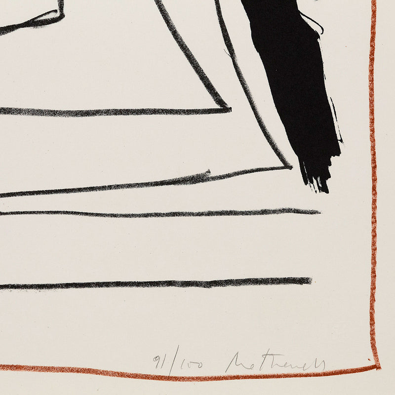 Robert Motherwell "Summertime in Italy with Lines"  USA, 1966. Lithograph on rives BFK paper.