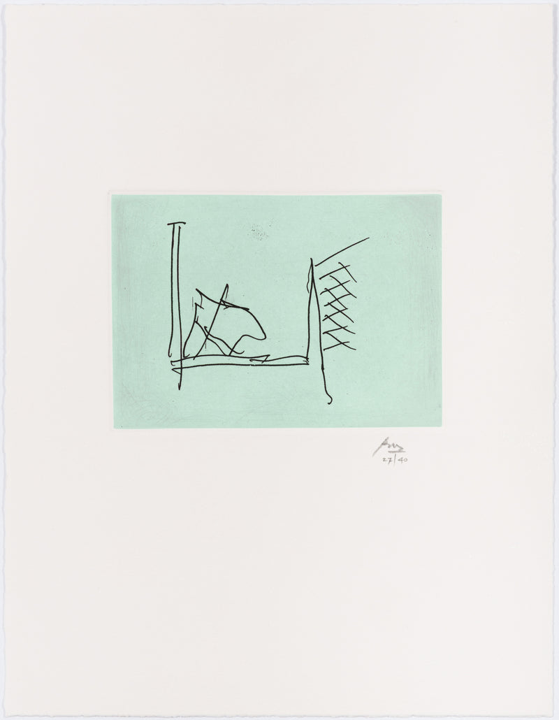 ROBERT MOTHERWELL "ULYSSES: THE HOSPITAL" ETCHING 1988