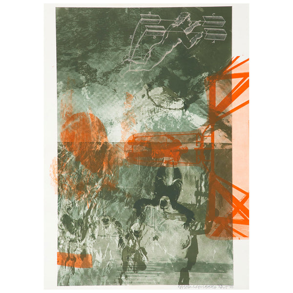 Robert Rauschenberg "Bait (Stoned Moon)" Lithograph, 1970.