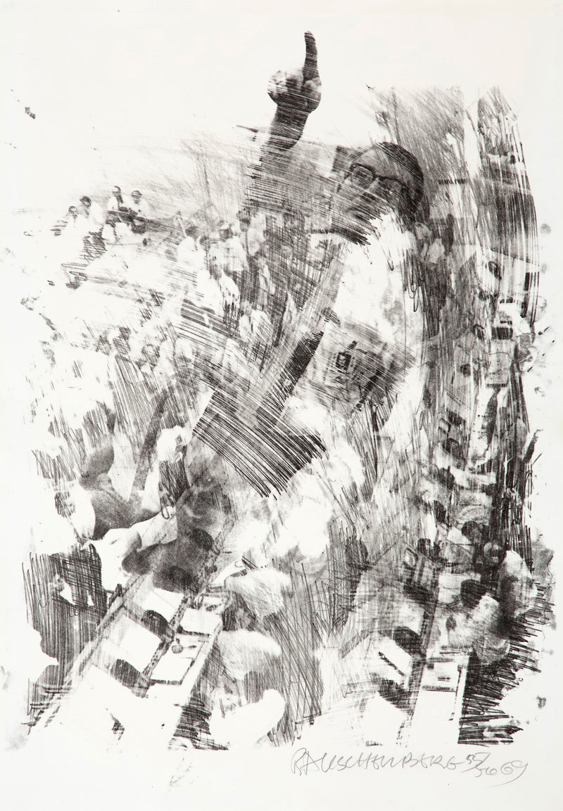 Robert Rauschenberg "Sky Rite (Stoned Moon)" Lithograph, 1969.