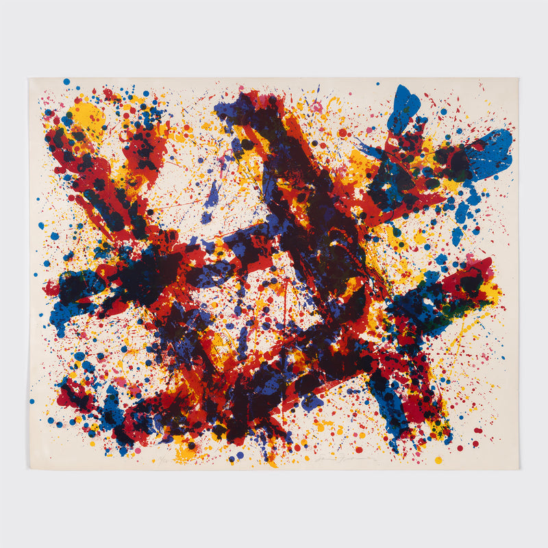 sam francis firewood 1973 limited edition screenprint multiples primary colors multiple collect abstract expressionist 1970s 