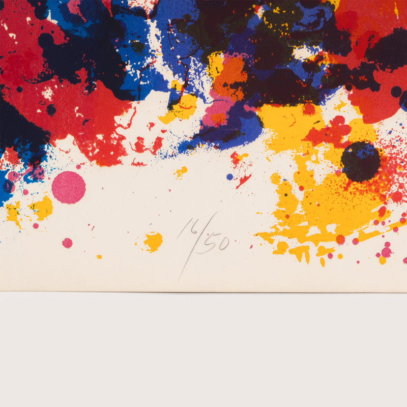 sam francis firewood 1973 limited edition screenprint multiples primary colors multiple collect abstract expressionist 1970s hand-signed signed