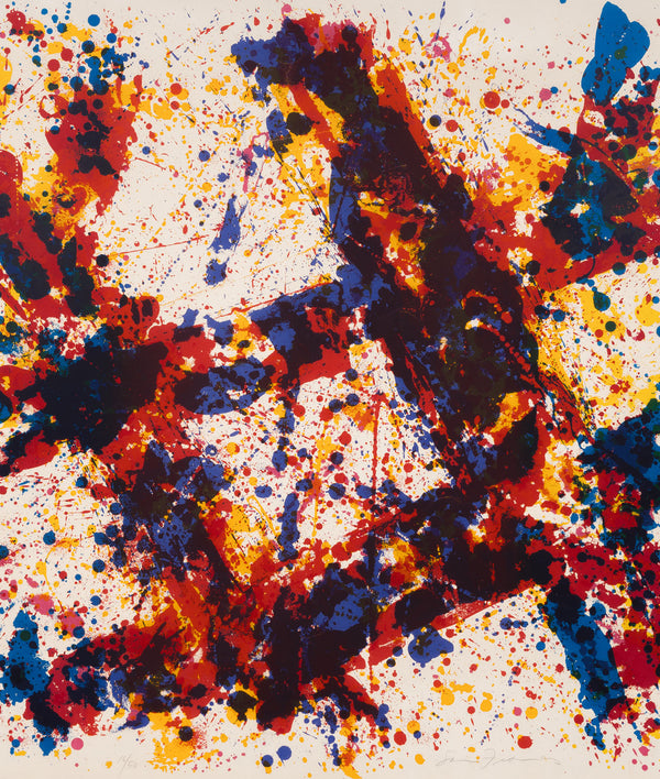 sam francis firewood 1973 limited edition screenprint multiples primary colors multiple collect abstract expressionist 1970s 