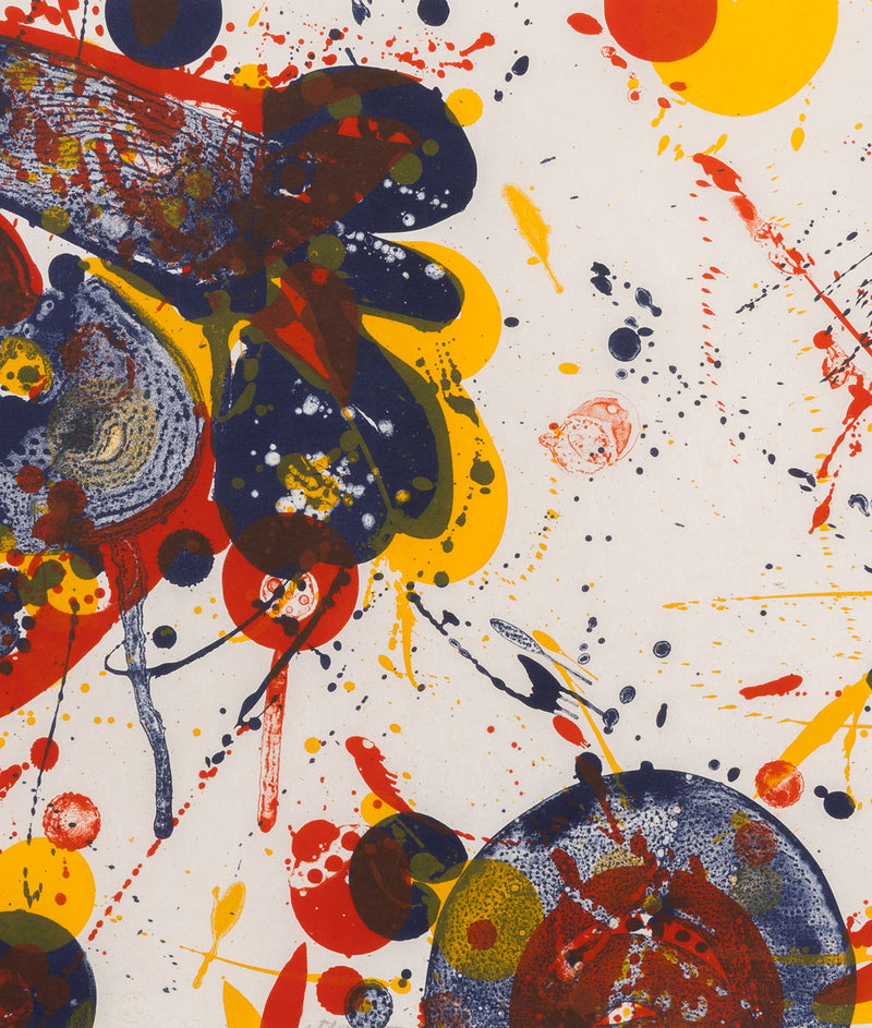 SAM FRANCIS "PRIMARIES" LITHOGRAPH, 1964