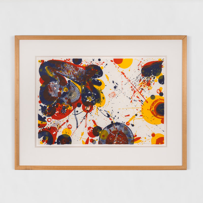 SAM FRANCIS "PRIMARIES" LITHOGRAPH, 1964