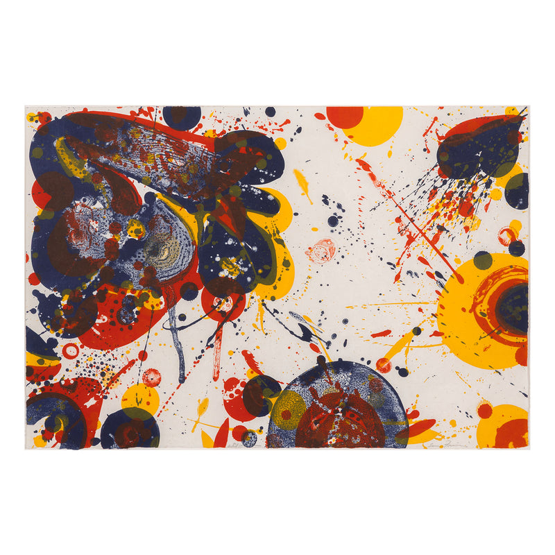 SAM FRANCIS "PRIMARIES" LITHOGRAPH, 1964