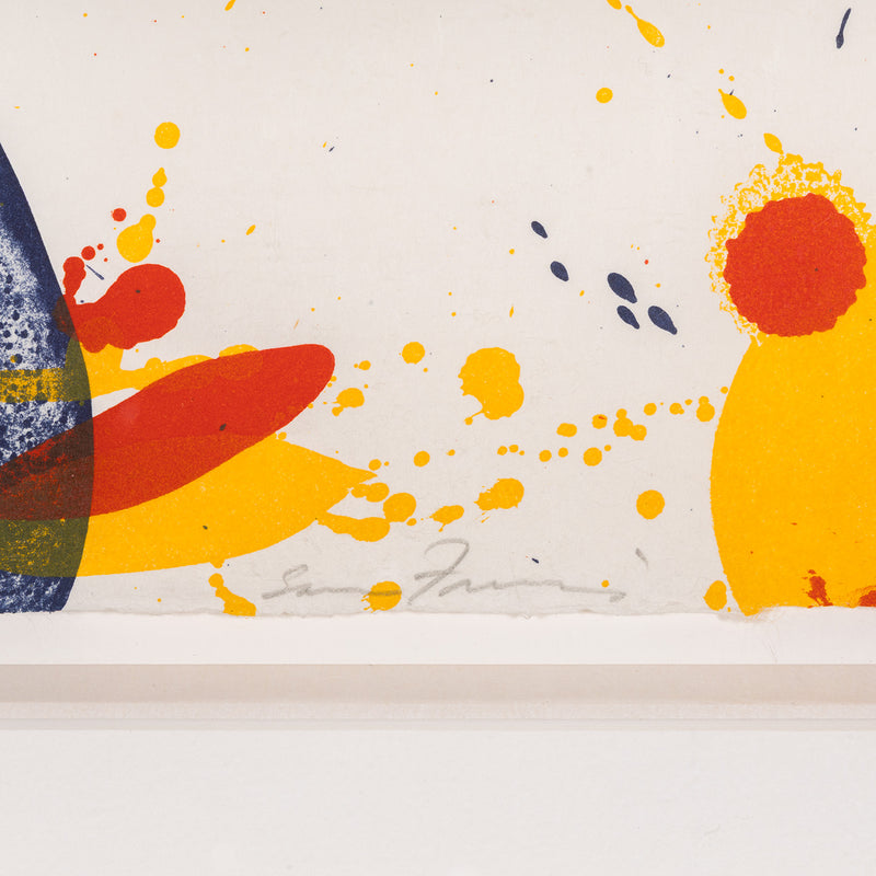 SAM FRANCIS "PRIMARIES" LITHOGRAPH, 1964