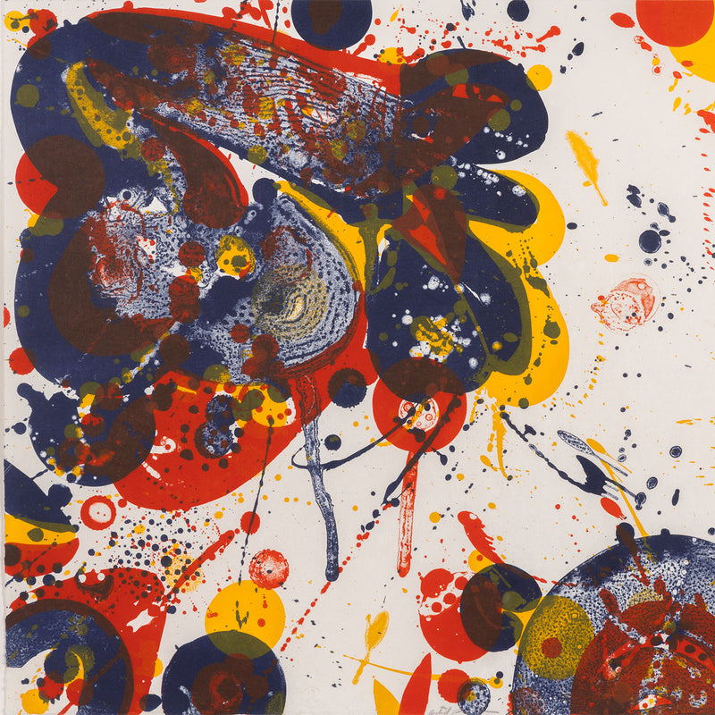 SAM FRANCIS "PRIMARIES" LITHOGRAPH, 1964
