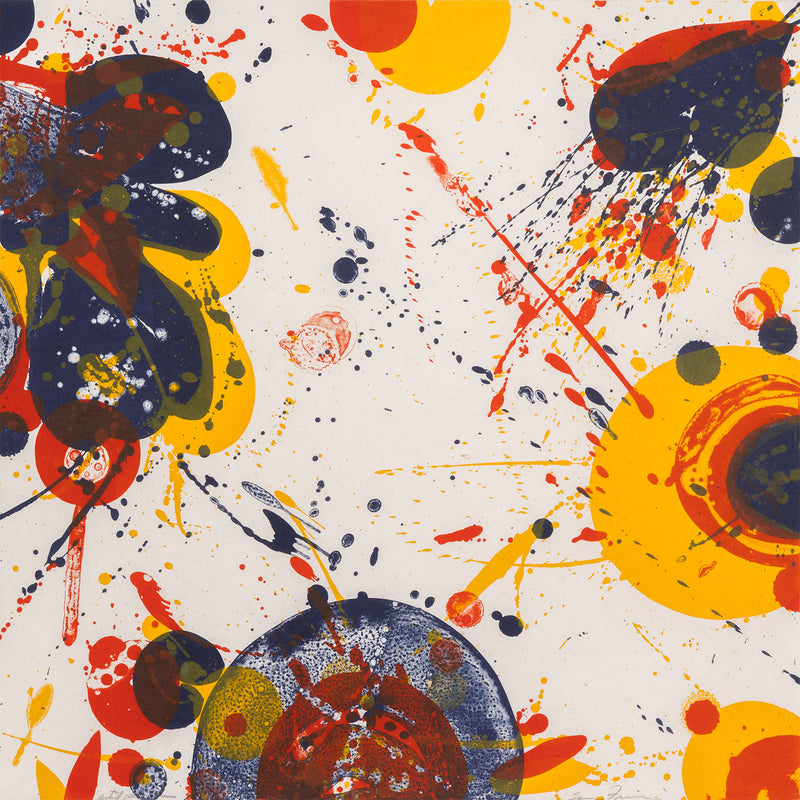 SAM FRANCIS "PRIMARIES" LITHOGRAPH, 1964