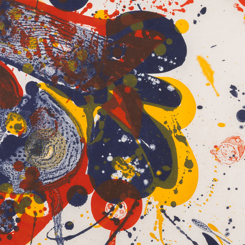SAM FRANCIS "PRIMARIES" LITHOGRAPH, 1964