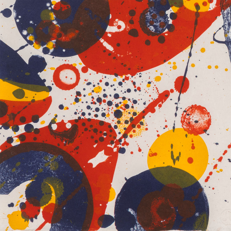 SAM FRANCIS "PRIMARIES" LITHOGRAPH, 1964