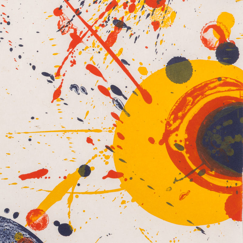 SAM FRANCIS "PRIMARIES" LITHOGRAPH, 1964