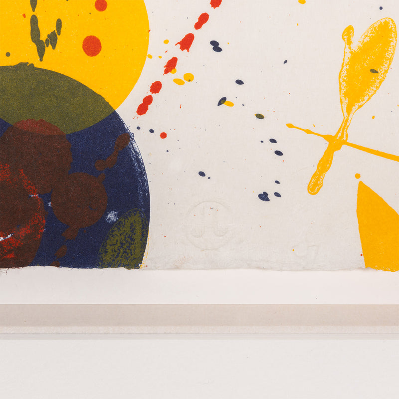 SAM FRANCIS "PRIMARIES" LITHOGRAPH, 1964