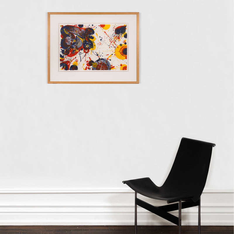 SAM FRANCIS "PRIMARIES" LITHOGRAPH, 1964