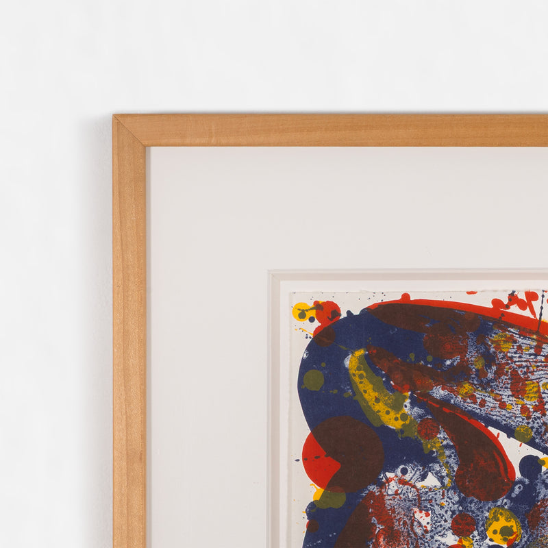 SAM FRANCIS "PRIMARIES" LITHOGRAPH, 1964