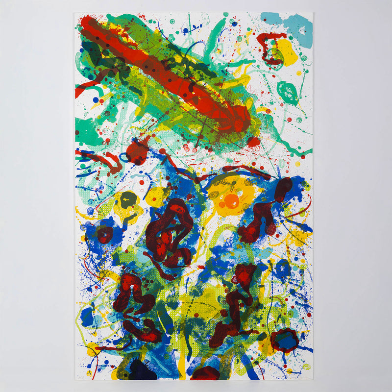 SAM FRANCIS "APPLE GARDEN" LITHOGRAPH, 1989