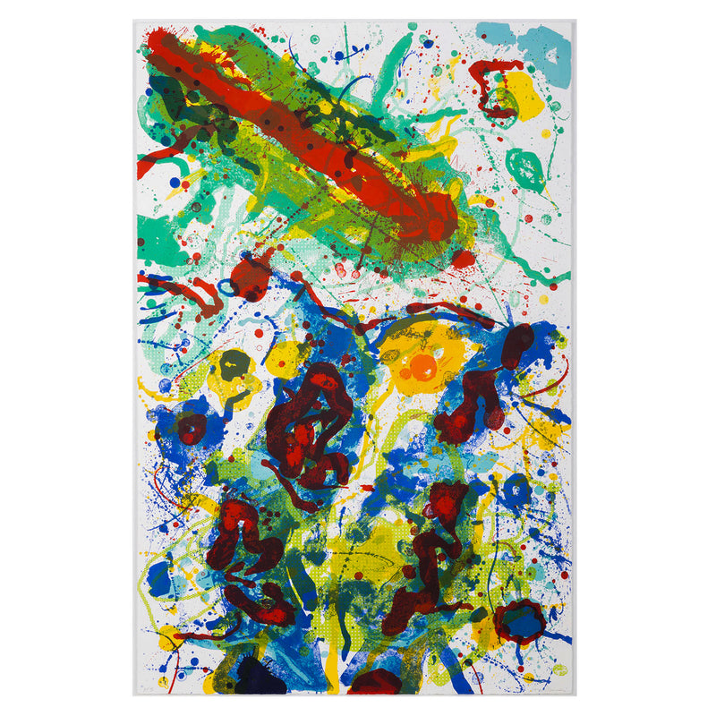 SAM FRANCIS "APPLE GARDEN" LITHOGRAPH, 1989