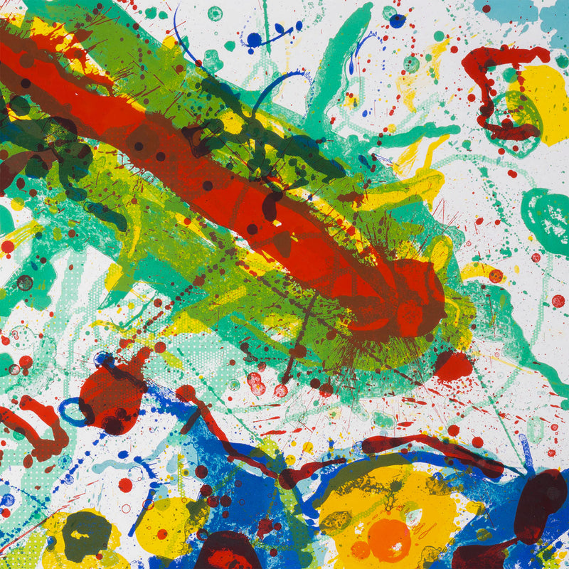 SAM FRANCIS "APPLE GARDEN" LITHOGRAPH, 1989
