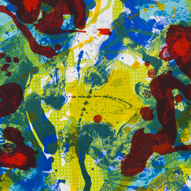 SAM FRANCIS "APPLE GARDEN" LITHOGRAPH, 1989