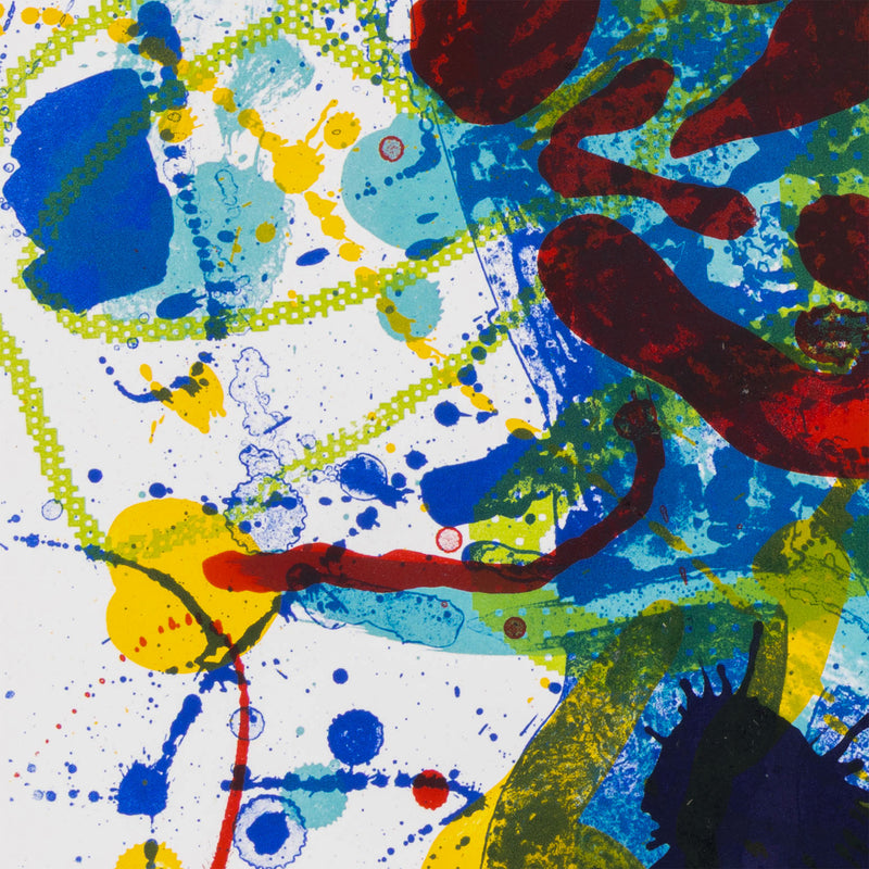 SAM FRANCIS "APPLE GARDEN" LITHOGRAPH, 1989