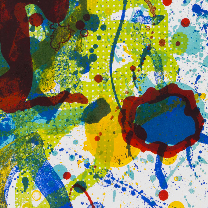 SAM FRANCIS "APPLE GARDEN" LITHOGRAPH, 1989