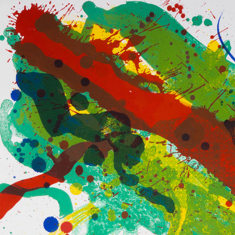 SAM FRANCIS "APPLE GARDEN" LITHOGRAPH, 1989