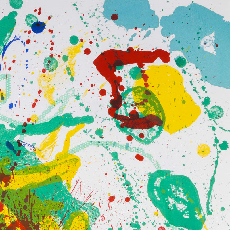 SAM FRANCIS "APPLE GARDEN" LITHOGRAPH, 1989