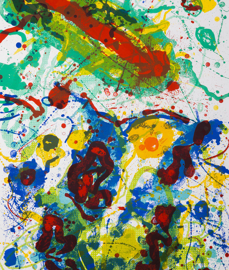 SAM FRANCIS "APPLE GARDEN" LITHOGRAPH, 1989