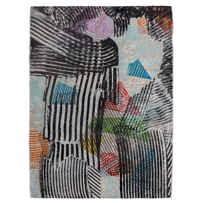 Sam Gilliam Dogon V 2005 print limited edition collect Sam Gilliam artwork lithograph suite of prints West Africa Dogon people traditions collect sam gilliam prints lithograph intaglio and relief framed high-res 