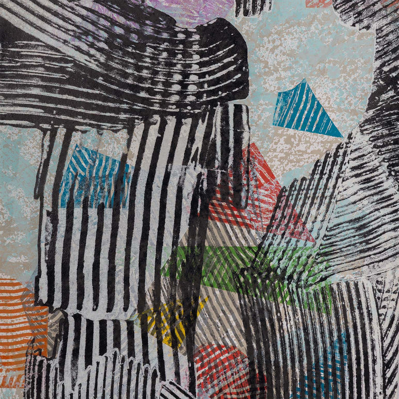 Sam Gilliam Dogon V 2005 print limited edition collect Sam Gilliam artwork lithograph suite of prints West Africa Dogon people traditions collect sam gilliam prints lithograph intaglio and relief framed high-res 