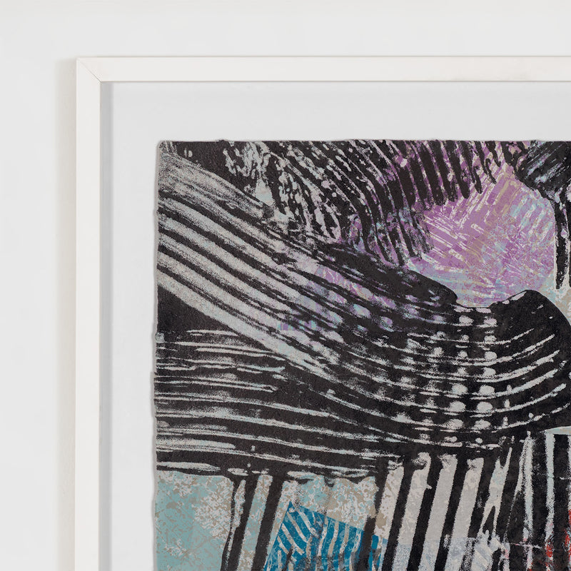 Sam Gilliam Dogon V 2005 print limited edition collect Sam Gilliam artwork lithograph suite of prints West Africa Dogon people traditions collect sam gilliam prints lithograph intaglio and relief framed high-res signed numbered dated hand-signed