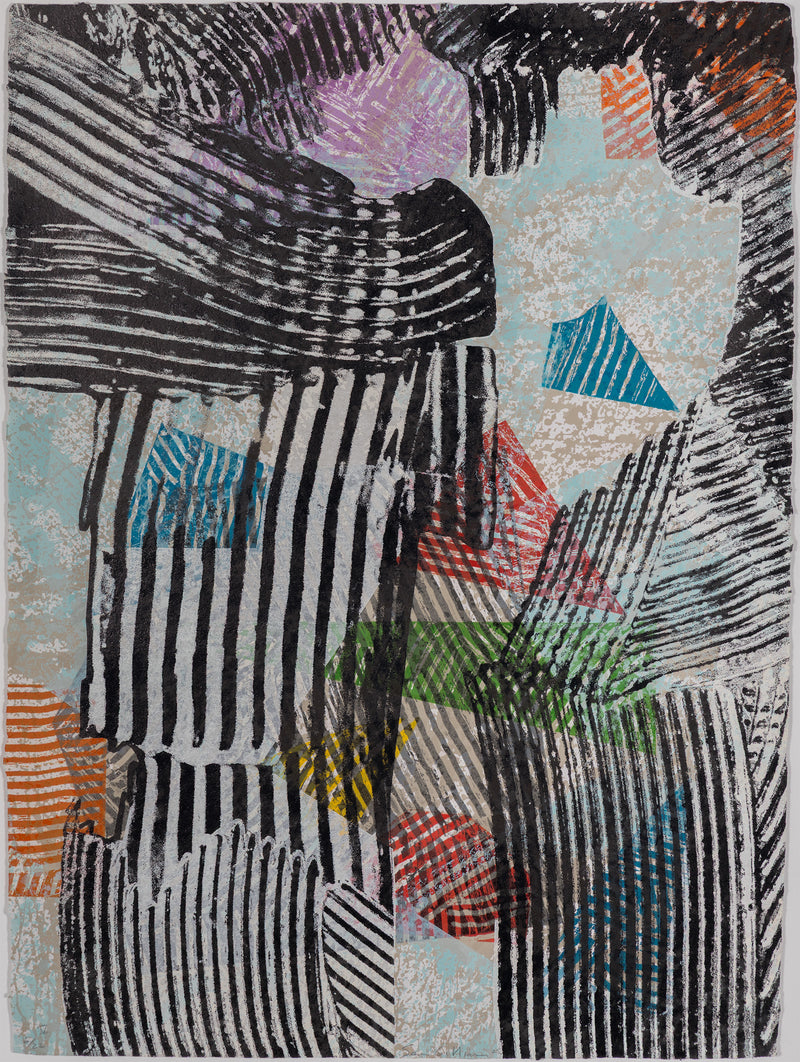 Sam Gilliam Dogon V 2005 print limited edition collect Sam Gilliam artwork lithograph suite of prints West Africa Dogon people traditions collect sam gilliam prints lithograph intaglio and relief framed high-res signed numbered dated hand-signed